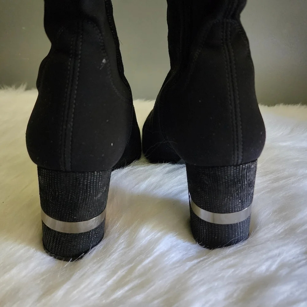 Stuart Weitzman Black Suede Booties - Picture 6 of 9